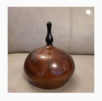 An old Bowls Ball now a box