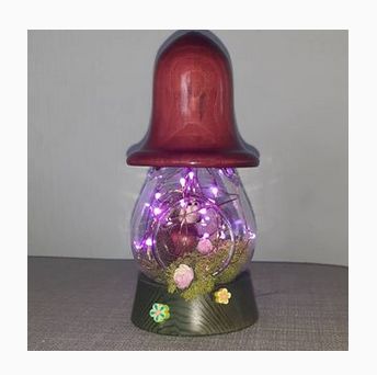 Glass /illuminated Toadstool